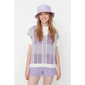 Trendyol Ecru Jacquard Knitwear Sweater