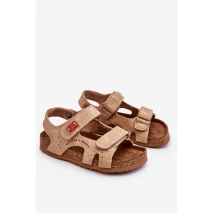 Kids Light Velcro Sandals Big Star LL374140 Beige