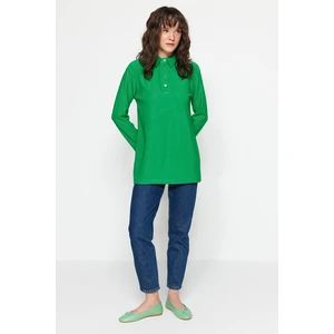 Trendyol Green Polo Neck Knitted Tunic