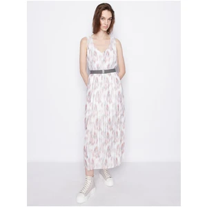 White Women Patterned Maxi-Dresses Armani Exchange - Women