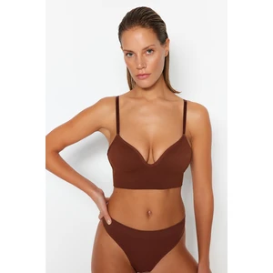 Trendyol Brown Seamless/Seamless Covered Bra