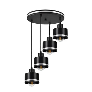 Czarna metalowa lampa wisząca Wama – Candellux Lighting