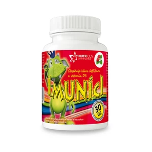 Nutricius Imuníci hliva ustricová + vitamín D tablety pre normálnu funkciu imunitného systému, stavu kostí a činnosť svalov pre deti 30 tbl