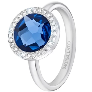 Morellato Ocelový prsten s modrým krystalem Essenza SAGX15 52 mm
