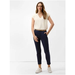 Dark Blue Chino Pants with ORSAY Belt - Women