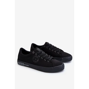 Mens Low Textile Sneakers Big Star LL174078 Black