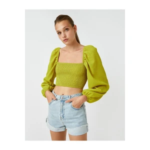 Koton Gippe Detailed Crop Blouse Modal