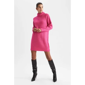 DEFACTO Relax Fit Turtleneck Thessaloniki Fabric Dress