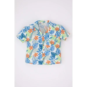 DEFACTO Regular Fit Viscose Short Sleeve Shirt