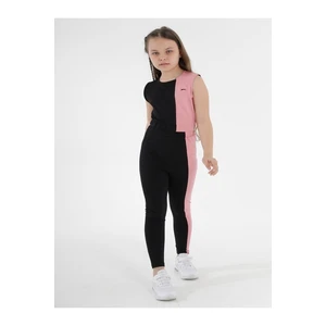 Slazenger Dimas Girls Tracksuit Suit Black