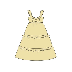 LADY'S DRESS L-SU-4065 VANILLA