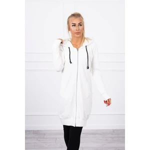 Hooded dress with a hood ecru