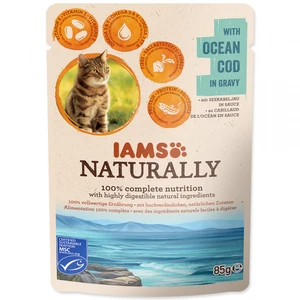 Kapsička IAMS Naturally treska v omáčce 85g