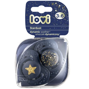 LOVI Silikónový cumlík dynamický Stardust 3-6 m 2 ks - chlapec