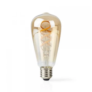 SMART LED žiarovka Nedis WIFILT10GDST64, E27, 5,5W, filament