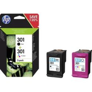 HP Inkoustová kazeta 301 originál kombinované balení černá, azurová, purppurová, žlutá N9J72AE
