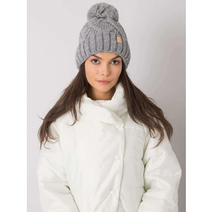 Gray insulated winter hat