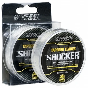 Mivardi ujímané návazce Shocker Tapered Leader 0.28-0.57 mm 5x15 m