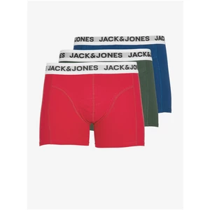 Jack & Jones Set of three men's boxers in blue, green and red Jack & J - Men