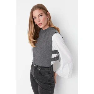 Trendyol Sweater Vest - Gray - Regular fit