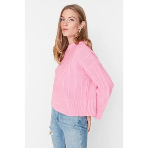 Trendyol Pink Oversize Knitwear Sweater