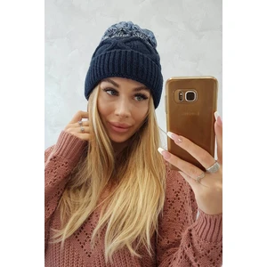 Beanie with fleece Alice K248 jeans+blue