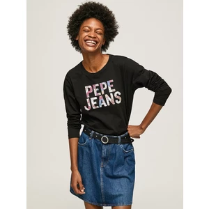 Black Women's T-Shirt Pepe Jeans Luna - Women