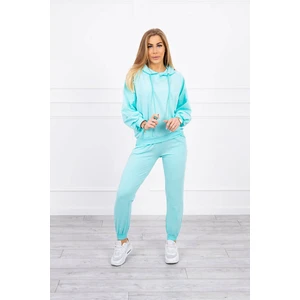 Sweatshirt set with a hood mint