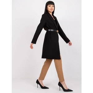 Black coat with Luna belt