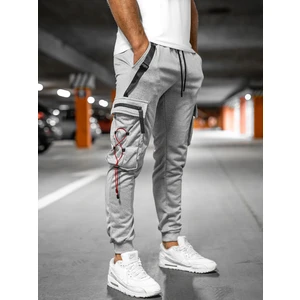 Pantaloni cargo de training gri Bolf HS7047