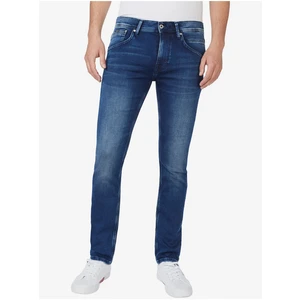 Tmavě modré pánské slim fit džíny Pepe Jeans Track - Pánské