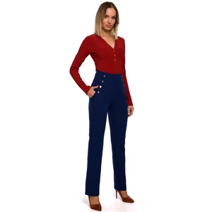 Made Of Emotion Woman's Trousers M530 Navy Blue