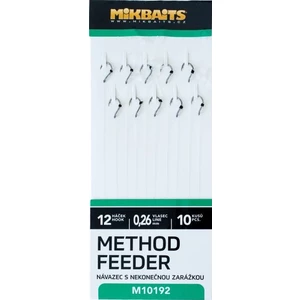 Mikbaits method feeder návazce s nekonečnou zarážkou 10ks - velikost 12