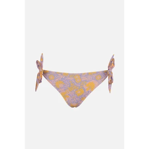 Trendyol Purple Floral Pattern Bikini Bottom