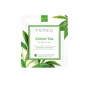 FOREO Farm to Face Green Tea osviežujúca a upokojujúca maska 6 x 6 g