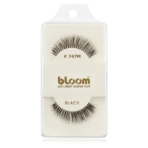 Bloom Natural nalepovacie mihalnice z prírodných vlasov No. 747M (Black) 1 cm