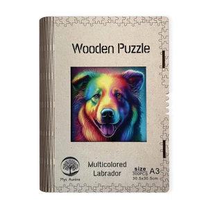 Dřevěné puzzle/Labrador A3