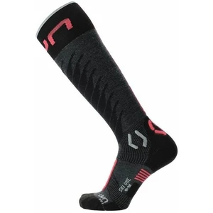 UYN Lady Ski One Merino Socks Anthracite/Pink 35-36