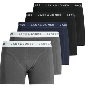Jack&Jones 5 PACK - pánské boxerky JACKRIS 12188960 Black S