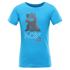 Kids cotton T-shirt nax NAX LIEVRO blue jewel variant pb