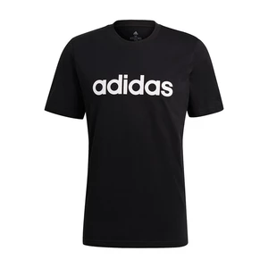 Bavlnené tričko adidas čierna farba, s potlačou