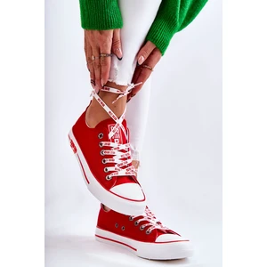 Women's Material Sneakers Big Star KK274104 red