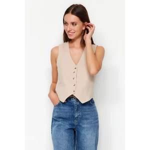 Trendyol Stone Regular Buttoned Woven Vest