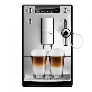 Espresso Melitta Solo Perfect Milk Stříbrné strieborn... Malý plně automatický kávovar, pouze 20cm široký, AUTO-CAPPUCCINATORE - vykouzlí lehkou mléčn