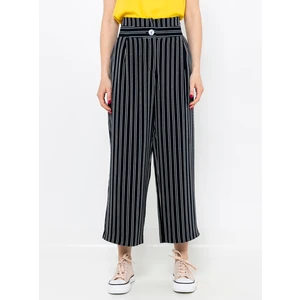 Černo-šedé pruhované culottes CAMAIEU - Dámské