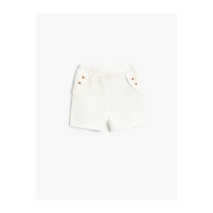 Koton Shorts - Ecru - Normal Waist