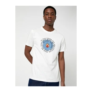 Koton Motto Printed T-Shirt Crew Neck Short Sleeved