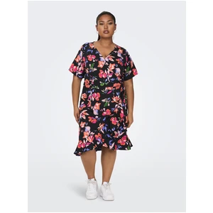 Black Women Floral Wrap Dress ONLY CARMAKOMA Livia - Women