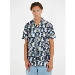 Dark blue Mens Patterned Shirt Tommy Jeans - Men