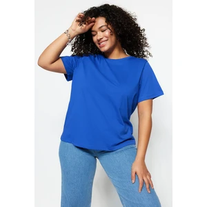 Trendyol Curve Saks Basic Knitted Crew Neck T-Shirt